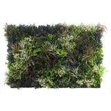 Ultra realistic artificial 3D plant wall with green purple red and white foliage 100x50cm - panel 43C