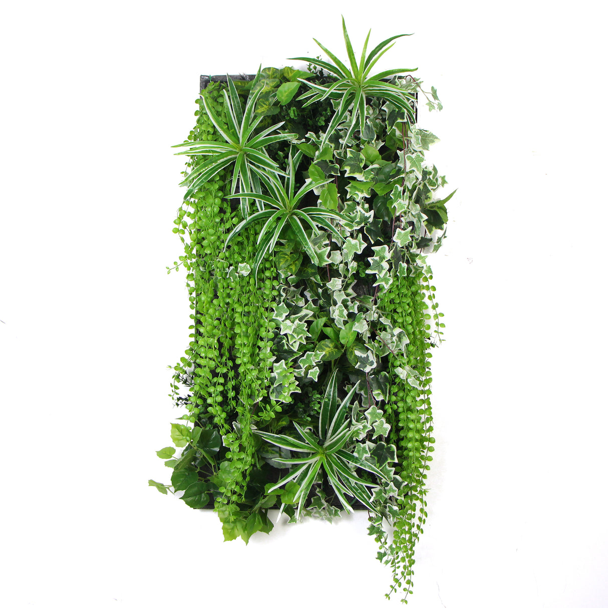 Ultra realistic artificial 3D plant wall with ivy and trailing green foliage 100x50cm - panel 28B