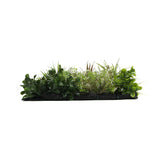 Ultra realistic artificial 3D plant wall with green purple red and white foliage 100x50cm - panel 43C