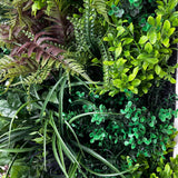 Ultra realistic artificial 3D plant wall with green yellow red  and white foliage 100x50cm - panel 29B