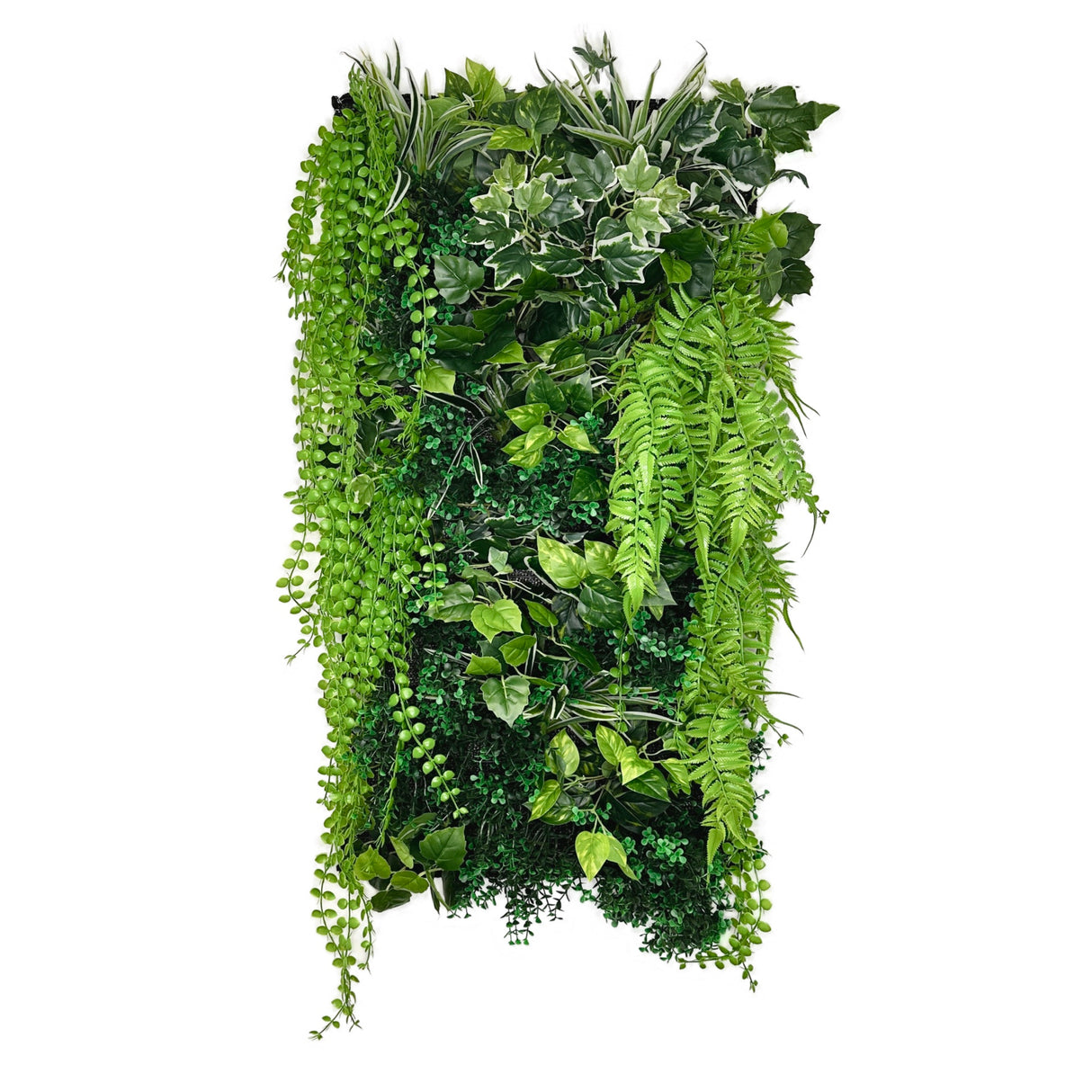 Ultra realistic artificial 3D plant wall with ivy and trailing green foliage 100x50cm - panel 28B