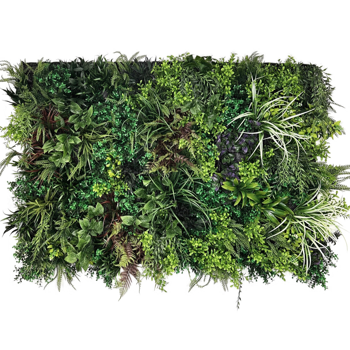 Ultra realistic 3D combo wall - 3 x artificial plant wall with green with yellow red purple and white foliage - PW29 combo