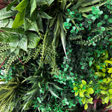 Ultra realistic artificial 3D plant wall with green yellow red  and white foliage 100x50cm - panel 29A