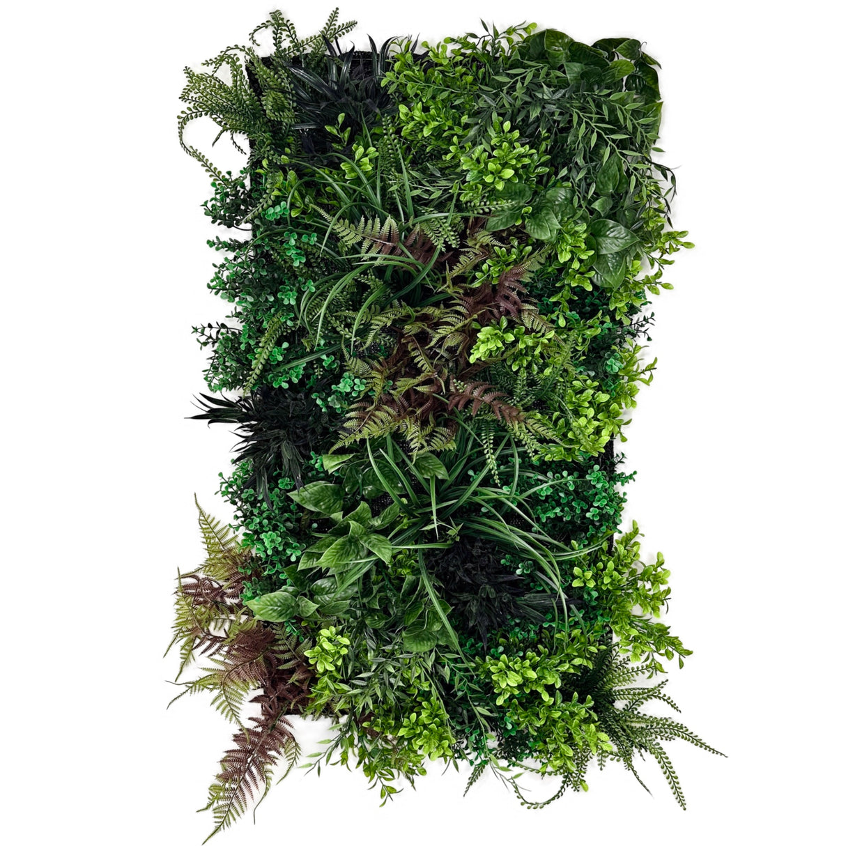 Ultra realistic artificial 3D plant wall with green yellow red  and white foliage 100x50cm - panel 29B