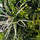 Ultra realistic artificial 3D plant wall with green yellow red  purples and white foliage 100x50cm - panel 29C