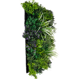 Ultra realistic artificial 3D plant wall with green yellow red  purples and white foliage 100x50cm - panel 29C