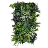 Ultra realistic artificial 3D plant wall with green yellow red  purples and white foliage 100x50cm - panel 29C