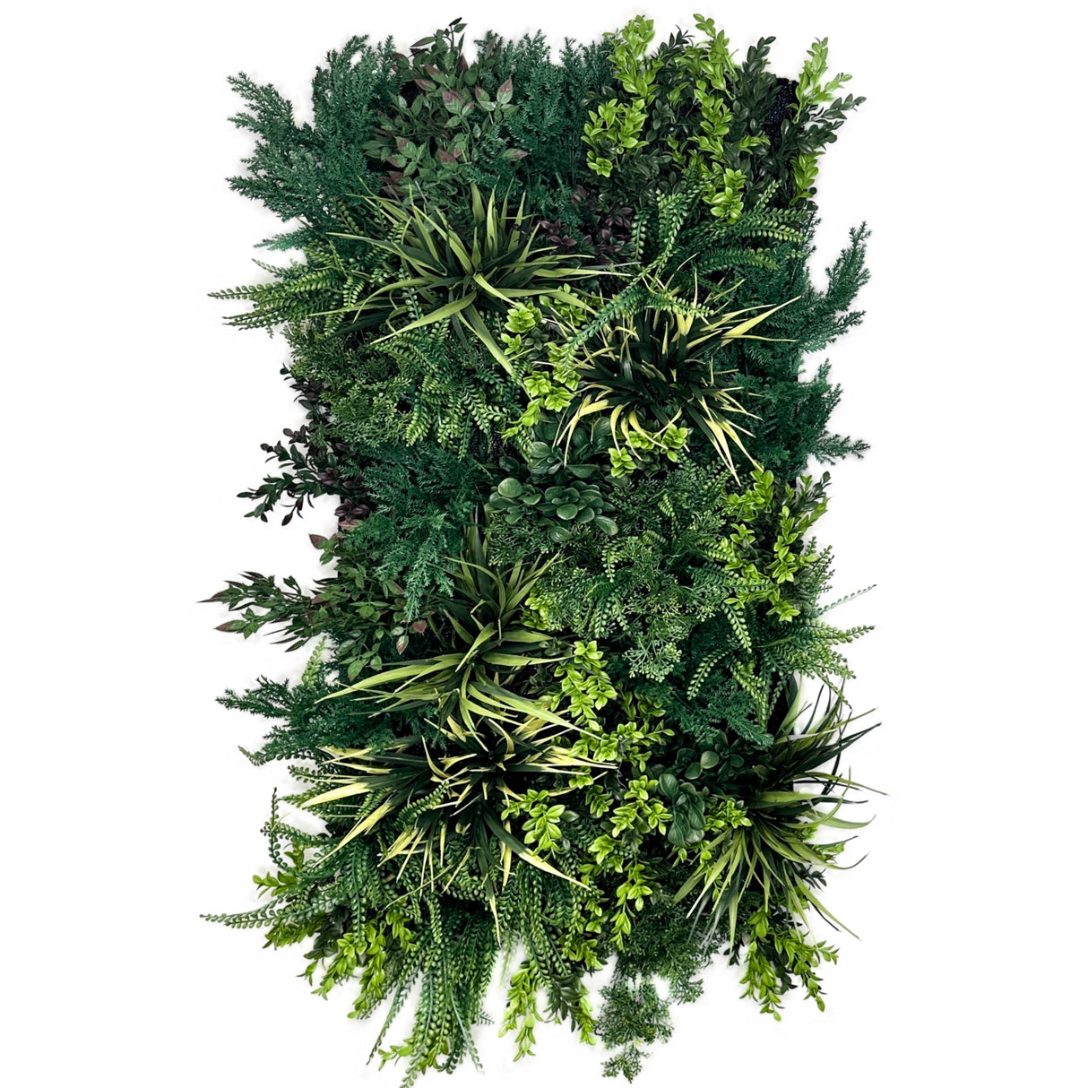 Ultra realistic FR artificial plant wall with green  yellow red purple and white foliage 100x50cm