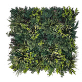 Ultra realistic FR artificial plant wall with green  yellow red purple and white foliage 100x50cm