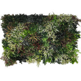 Ultra Realistic 3D combo wall - 3 x Artificial 3D plant wall with green purple and white foliage - PW43 combo