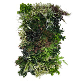 Ultra realistic artificial 3D plant wall with green purple red and white foliage 100x50cm - panel 43C