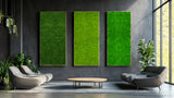 Preserved  reindeer moss panel - grass green 0.5 x 3m self adhesive back