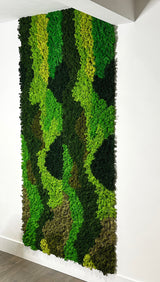 Preserved  reindeer moss panel - grass green 0.5 x 3m self adhesive back