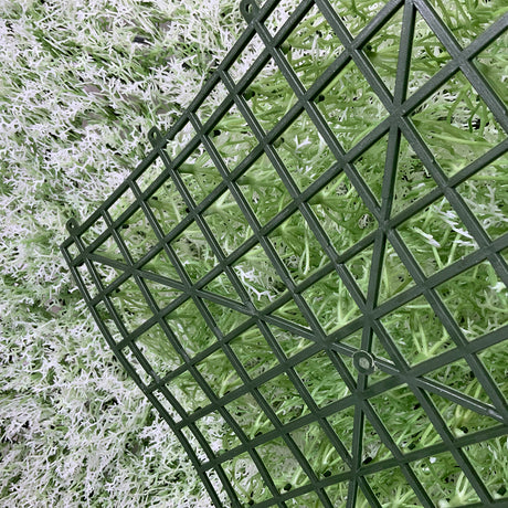 Artificial white green reindeer moss panel 100x100 cm - www.greenplantwalls.co.uk